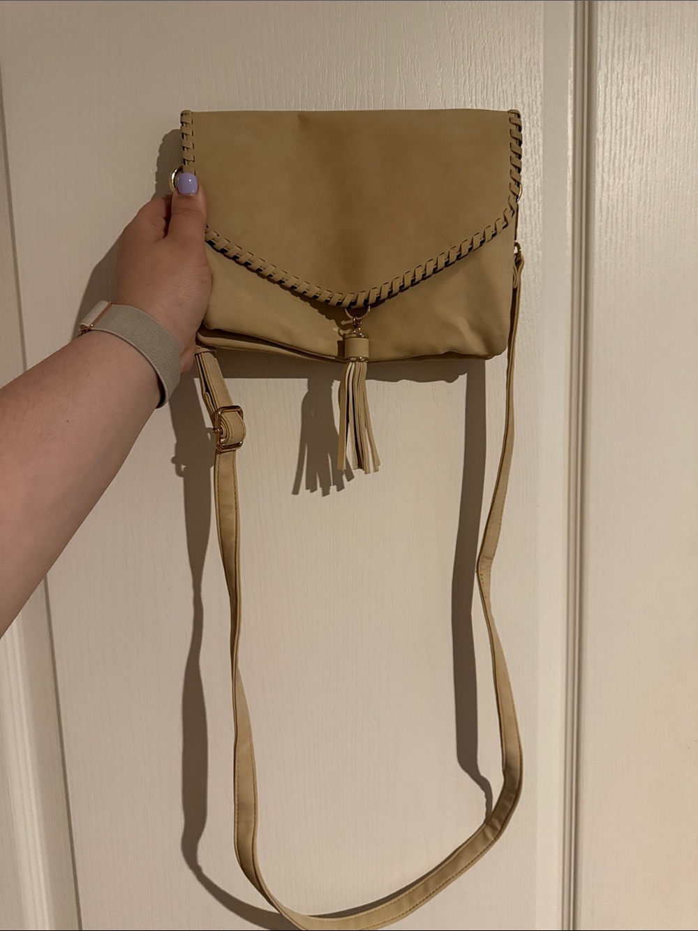 Neutral Tassel Crossbody Bag for Women